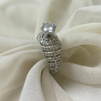 American diamond crown ring