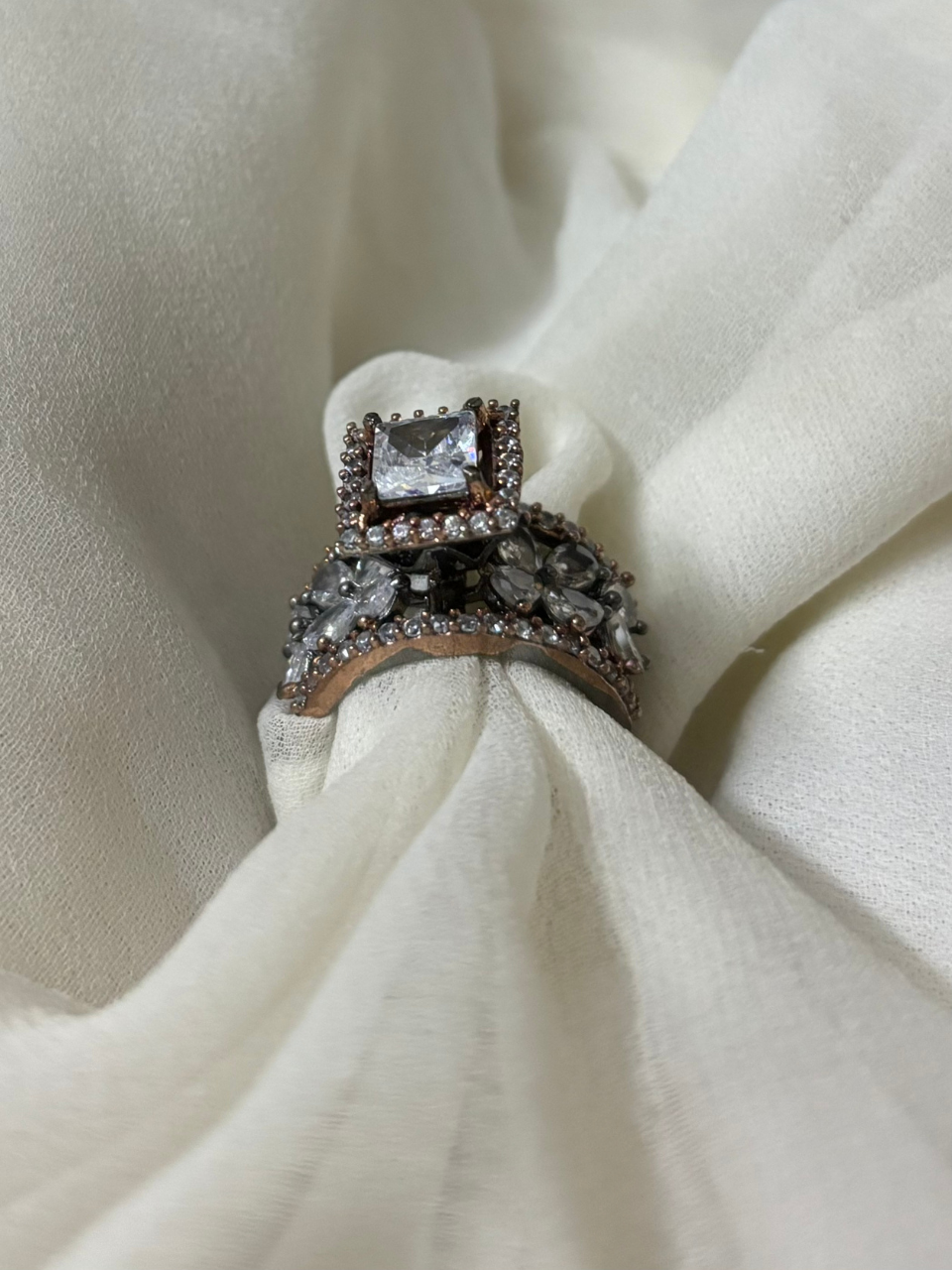 Cz crown ring