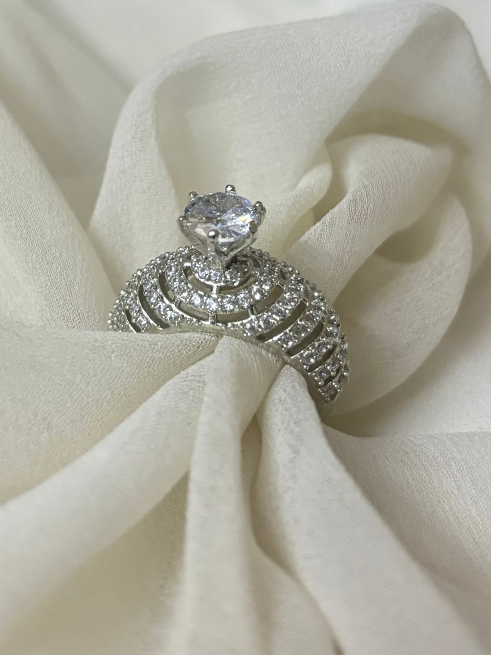 American diamond crown ring - Image 3