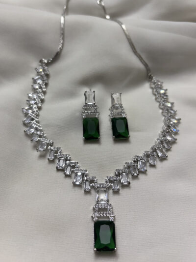American diamond cz necklace set