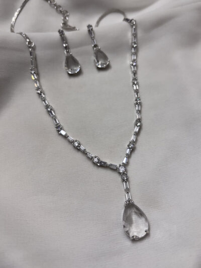 American diamond cz necklace set