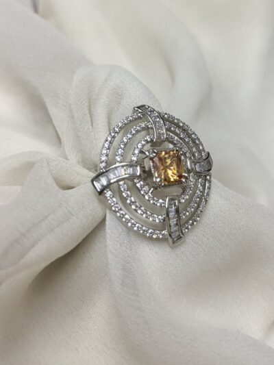 American diamond cocktail ring