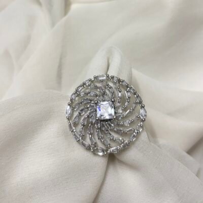 American diamond cocktail ring