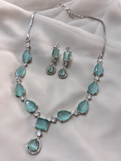 Beautiful American diamond cz necklace set