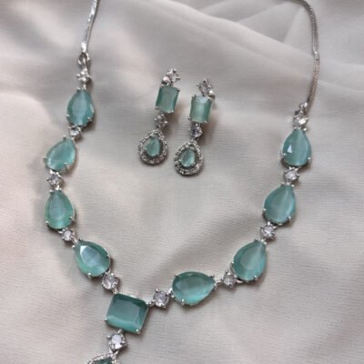 Beautiful American diamond cz necklace set