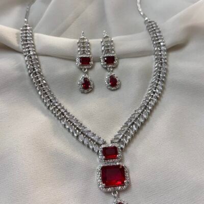American diamond Cubic zirconia necklace set