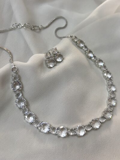 Cubic zirconia necklace set