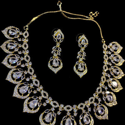 American diamond party wear necklace