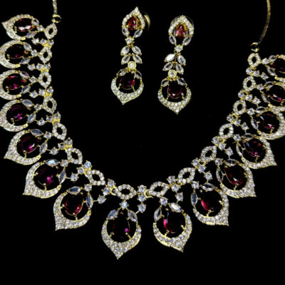 American diamond party wear necklace