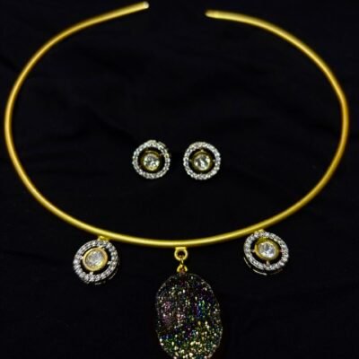 Moissanite hasli necklace set