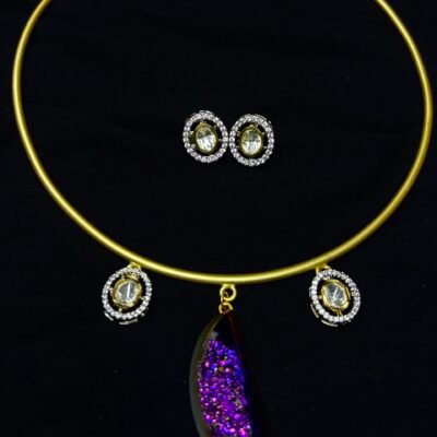 Moissanite hasli necklace set