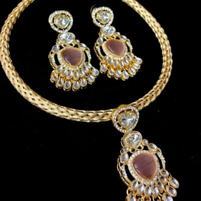 Moissanite hasli necklace set