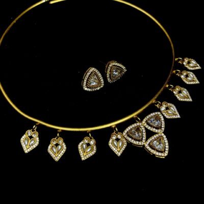 Moissanite hasli necklace set