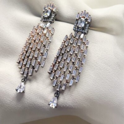 Victorian Polish American diamond cubic zirconia Dangler
