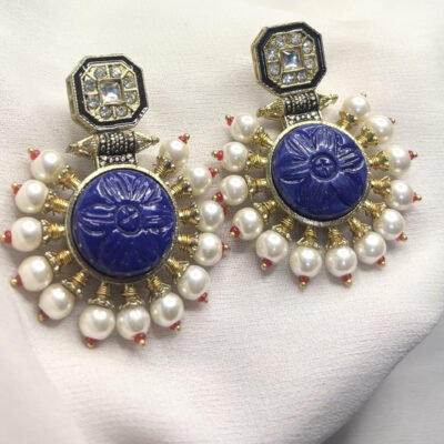Kundan Chand-bali Earrings