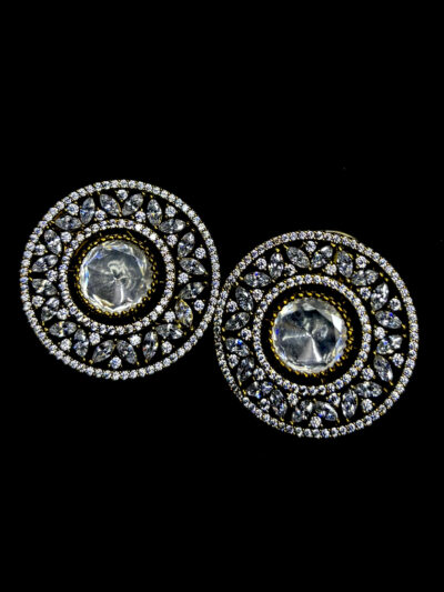 Party Wear Designer Moissanite big sized stud