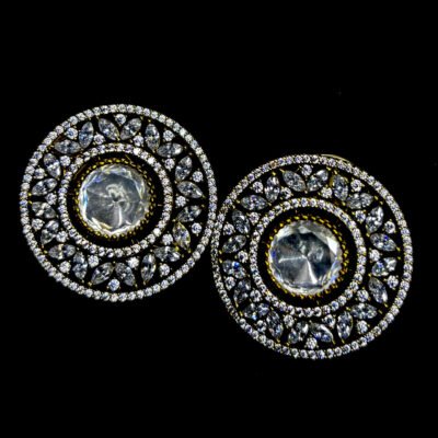 Party Wear Designer Moissanite big sized stud