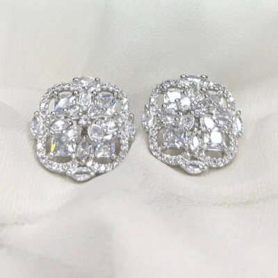 American Diamond Cubic Zirconia White Stud