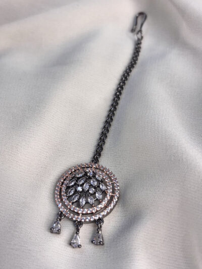 Victorian polish American Diamond Cubic Zirconia Maangtika