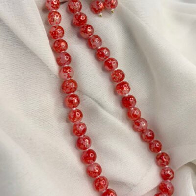 Beautiful Red Single Layer Mala Set