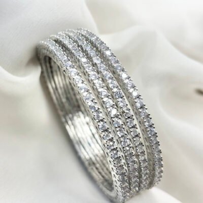 American Diamond Cubic Zirconia Bangle set
