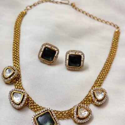 Party Wear Polki Necklace Set